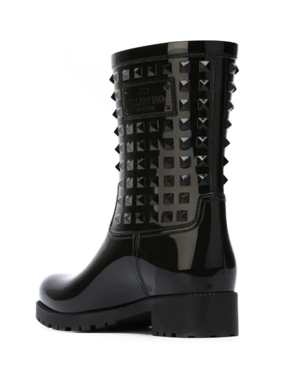 Shop Valentino Garavani 'rockstud' Boots In 0no Nero