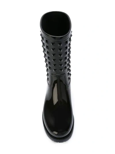 Shop Valentino Garavani 'rockstud' Boots In 0no Nero
