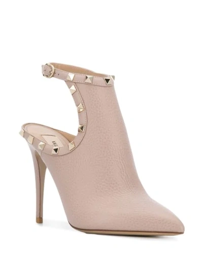 Shop Valentino Garavani Rockstud Ankle Boots In Neutrals