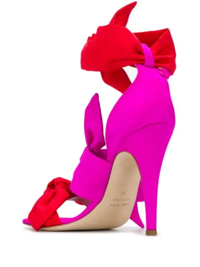 Shop Gia Couture Bow Tie Sandals In Pink