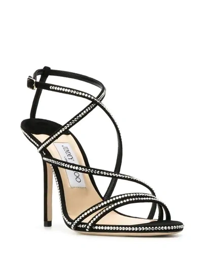 Shop Jimmy Choo Dudette 100 Sandals In Black