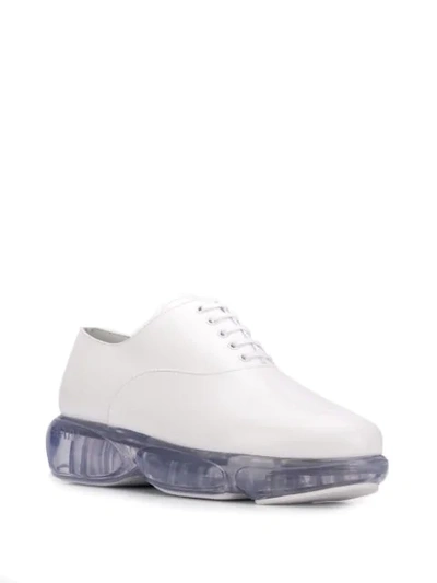 Shop Prada Transparent Sole Oxford Shoes In F0009