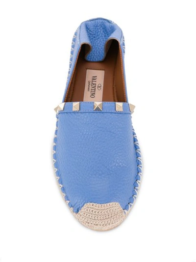 Shop Valentino Garavani 'rockstud' Espadrilles - Blau In Blue