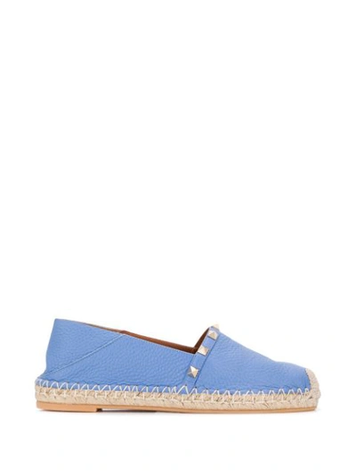 Shop Valentino Garavani 'rockstud' Espadrilles - Blau In Blue