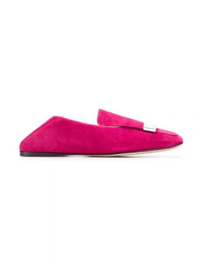Shop Sergio Rossi Sr1 Lined Loafers In Pink