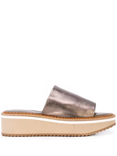 Shop Clergerie Slip On Loafers In Gold