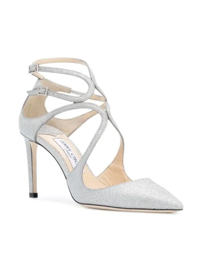 Shop Jimmy Choo Lancer 85 Pumps In Metallic