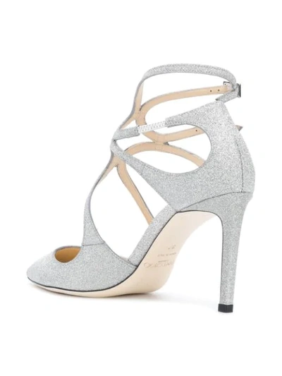 Shop Jimmy Choo Lancer 85 Pumps In Metallic