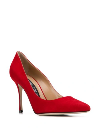 Shop Sergio Rossi Pointed Toe Pumps - Red