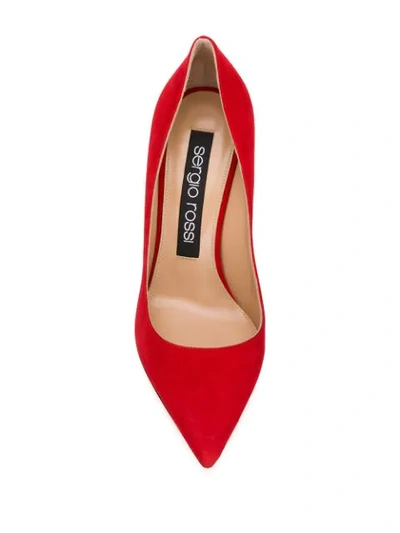 SERGIO ROSSI POINTED TOE PUMPS - 红色