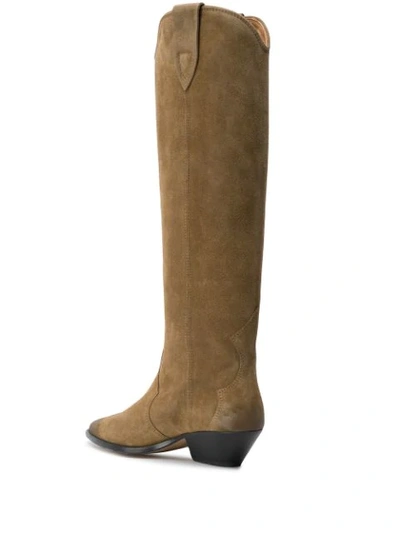 Shop Isabel Marant Knee High Boots In Neutrals