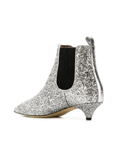 Shop Gianna Meliani Pointed Ankle Boots - Silver