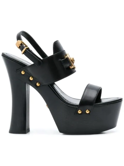 versace icon leather sandals