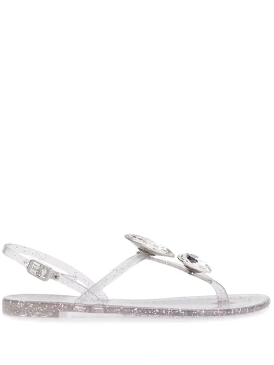 Shop Casadei Jelly Sandals In White