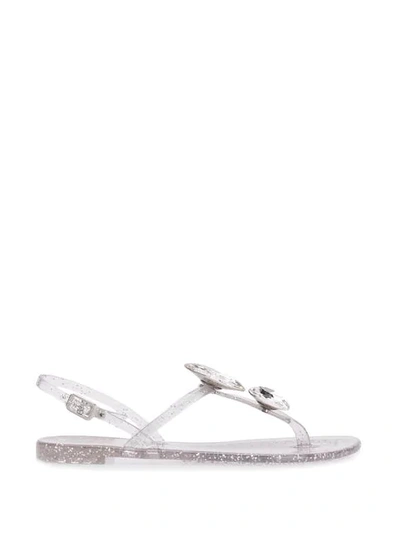 Shop Casadei Jelly Sandals In White