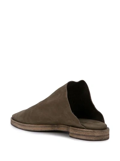 Shop Uma Wang Pointed Slippers In Brown