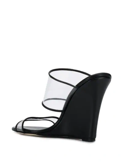 PARIS TEXAS PVC HIGH-HEELED MULES - 黑色