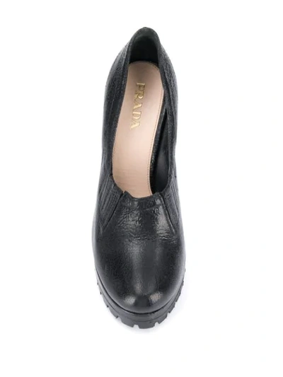 Pre-owned Prada 1990's Platform Shoes In Black