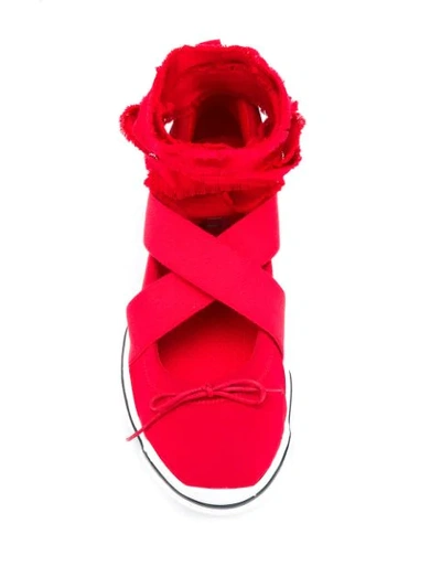 Shop Red Valentino Red(v) Ballerina Sneakers