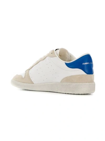 Shop Isabel Marant Colour Block Logo Sneakers In White