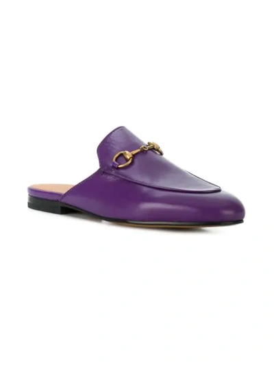 Gucci 'princetown' Pantoletten In Purple