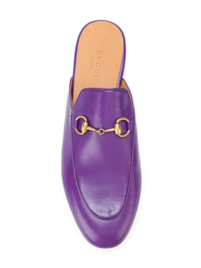 Shop Gucci 'princetown' Pantoletten In Purple