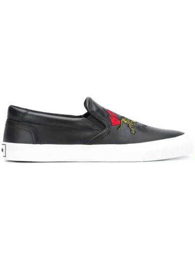 Shop Kenzo Bamboo Tiger Sneakers In Black