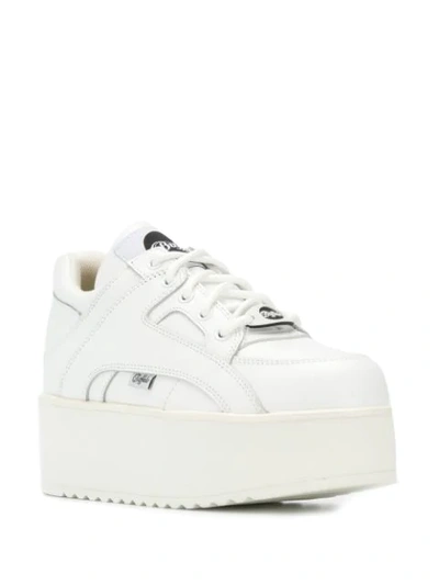 Shop Buffalo Tower Platform Sneakers In White