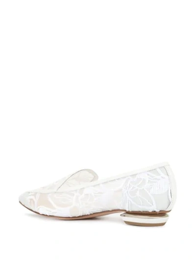 Shop Nicholas Kirkwood Beya Loafers In White