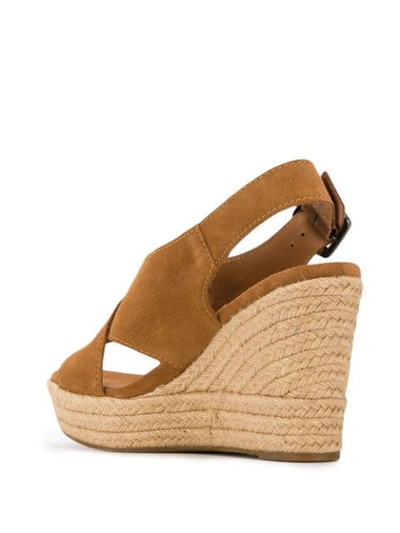 Shop Ugg Harlow Wedge Sandals In Neutrals