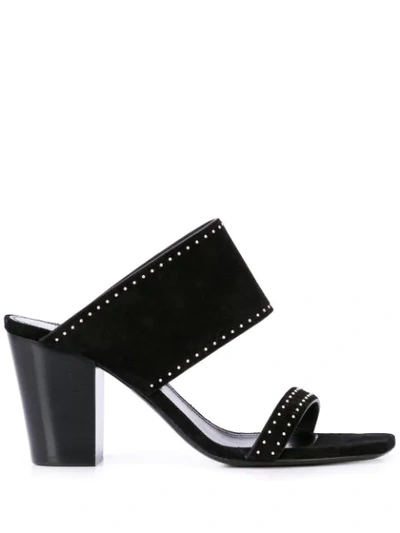 Shop Saint Laurent 75 Oak Mules In Black