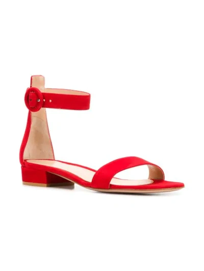 Shop Gianvito Rossi Portofino Flat Sandals In Red