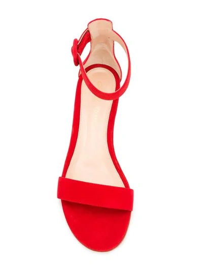 Shop Gianvito Rossi Portofino Flat Sandals In Red