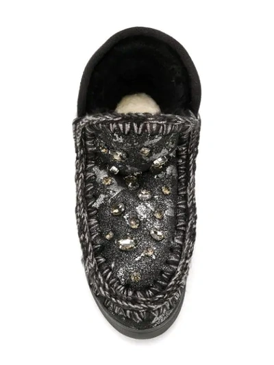 Shop Mou Eskimo Slip-on Boots In Black