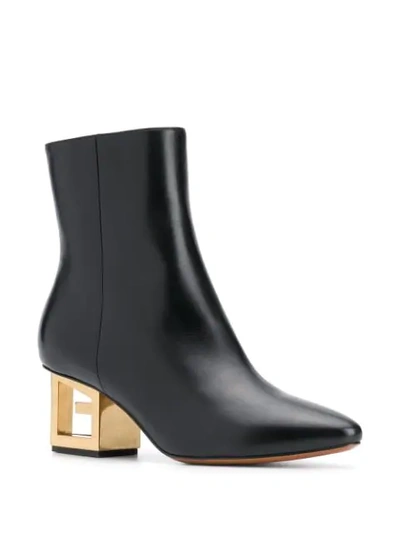 Shop Givenchy Triangle G 60mm Ankle Boots In Black