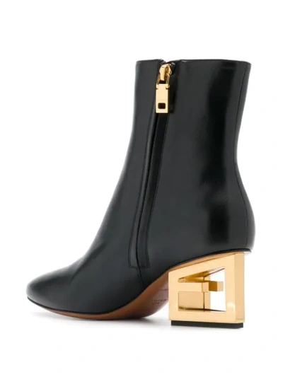 Shop Givenchy Triangle G 60mm Ankle Boots In Black