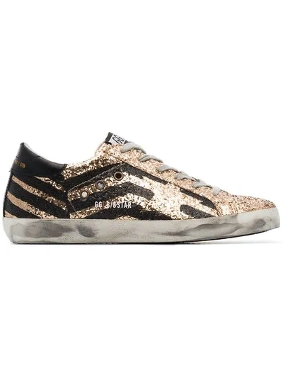 Shop Golden Goose Glitter Superstar Sneakers In Metallic