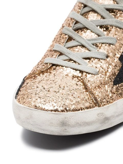 Shop Golden Goose Glitter Superstar Sneakers In Metallic