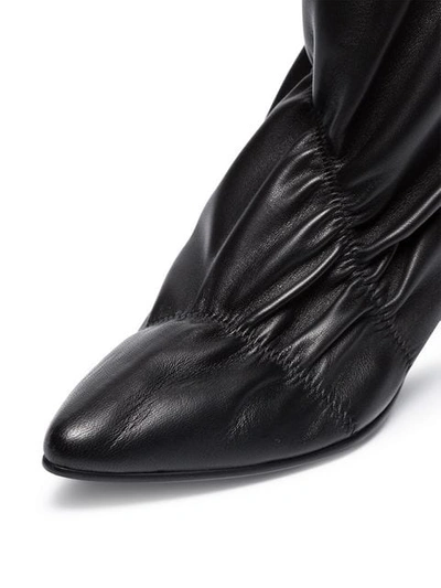 Shop Reike Nen Black Parachute 60 Leather Ankle Boots
