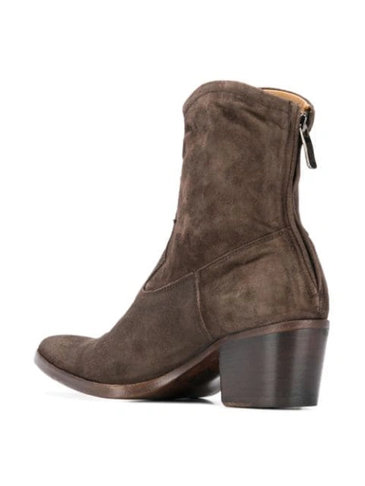 Shop Alberto Fasciani Cowboy Ankle Boots In Brown