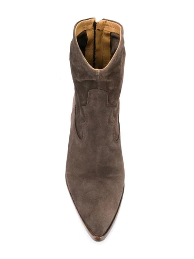 Shop Alberto Fasciani Cowboy Ankle Boots In Brown