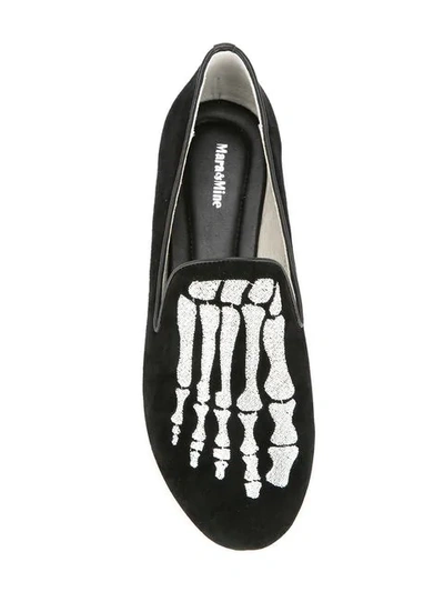 Shop Mara & Mine Jem Skull Slippers In Black