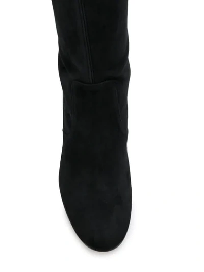 Shop Stuart Weitzman Helena 95 Boots In Black