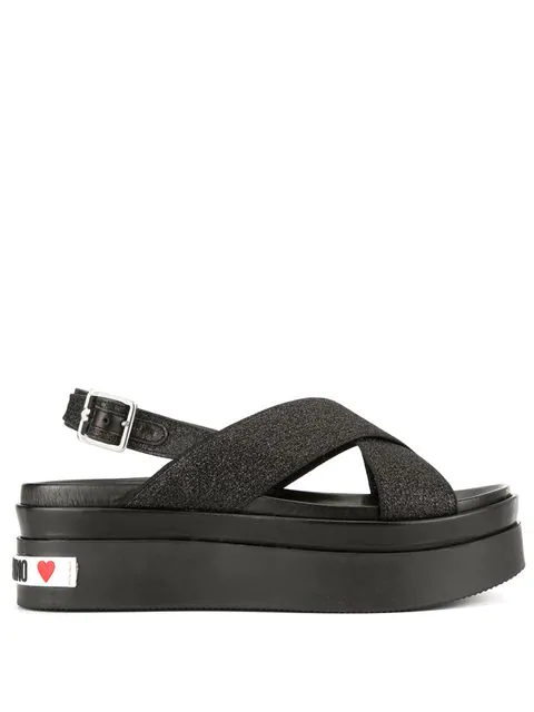 love moschino platform sandals