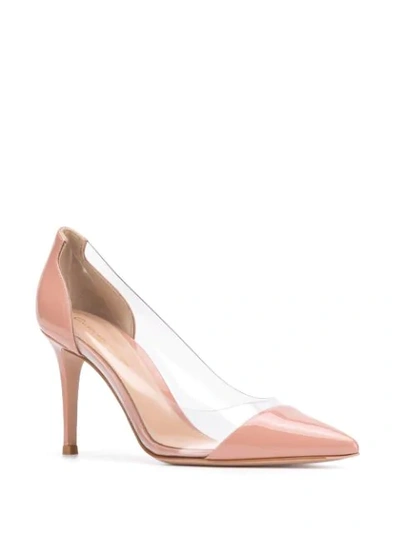 GIANVITO ROSSI DAHLIA TRASP PUMPS - 粉色