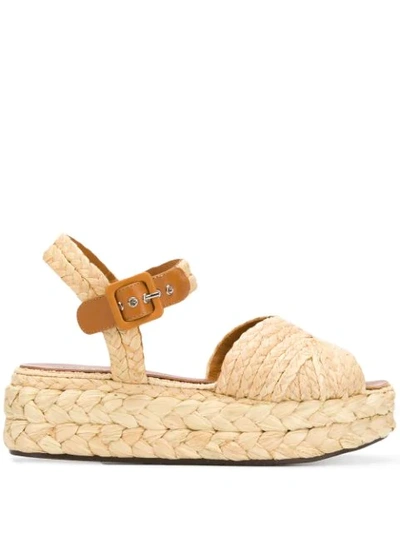 CLERGERIE CROSS STRAP SANDALS - 大地色