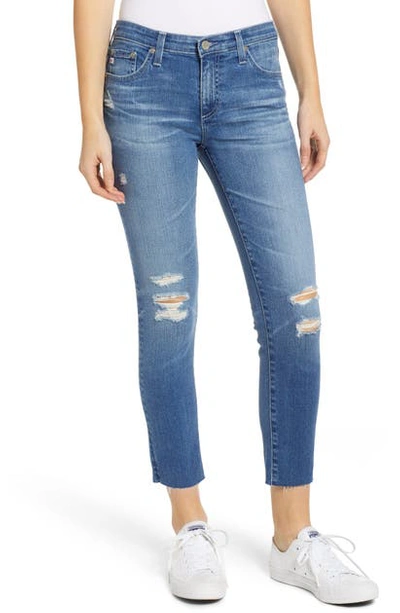 Shop Ag Prima Crop Skinny Jeans In 16 Years Serenity Destructed