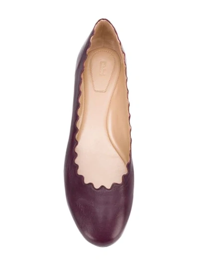 Shop Chloé Lauren Ballerina Flats In Pink