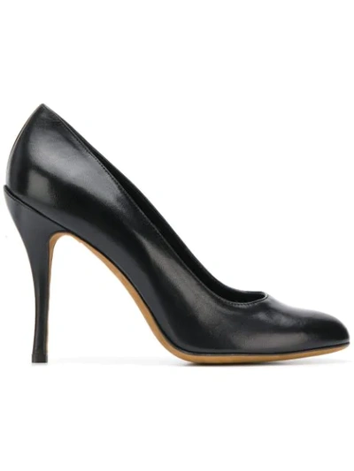 Shop Moschino Cheap & Chic Round Toe Pumps In Black