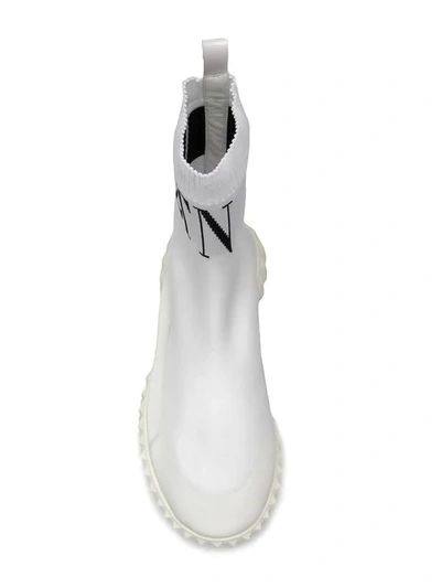 Shop Valentino Garavani Vltn Sock Sneakers In White